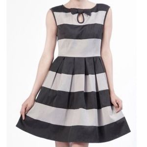 Dear creatures striped dress with bow